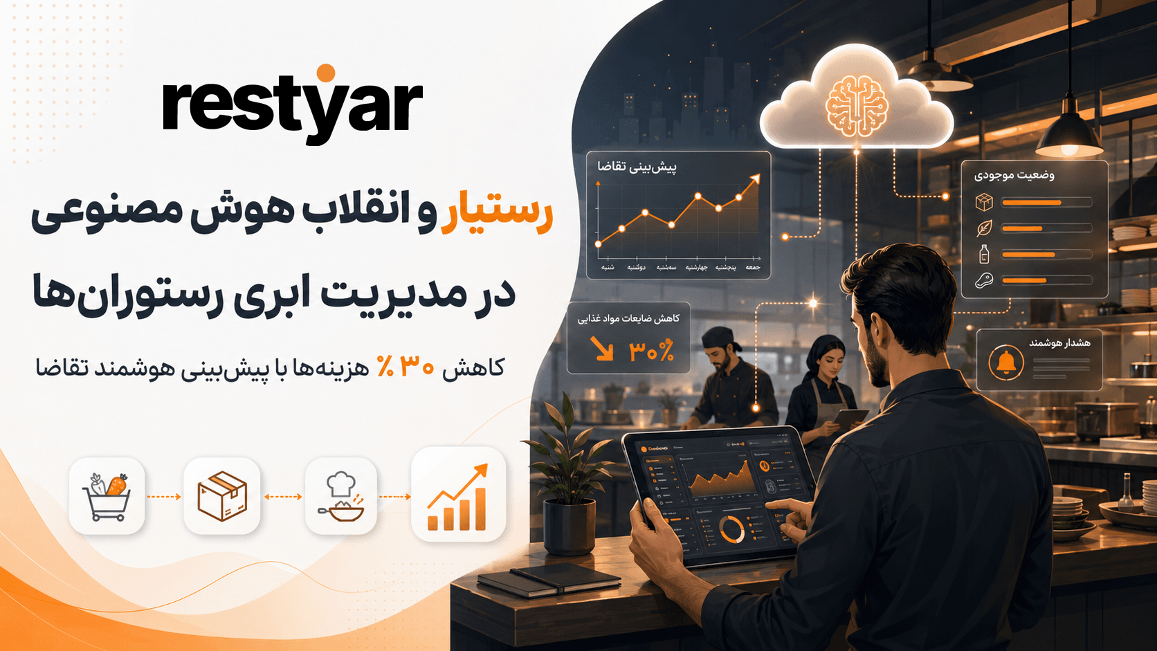 پیش‌بینی هوشمند تقاضا با رستیار برای کاهش هزینه‌های رستوران و کافه
